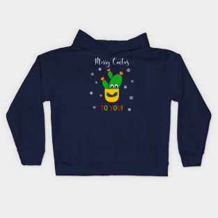 Merry Cactus To You - Opuntia Microdasys Cactus In Christmas Holly Pot Kids Hoodie